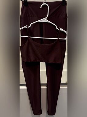 Booty by Brabants High-Shine Coffee Bralette & Leggings - Like New